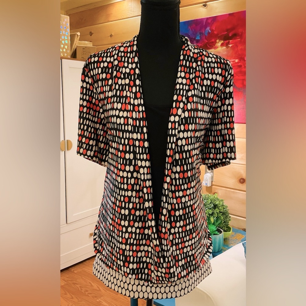 PerSeption Cross-Front Polka Dot Blouse
